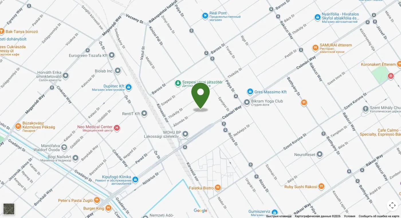 Map — DDK LaserClean, Budapest