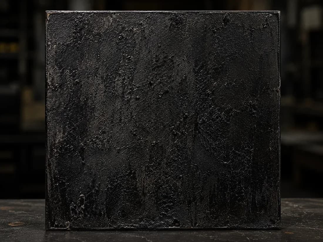 Sooty, fouled surface before cleaning